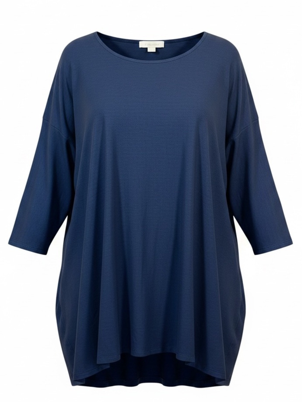 Dressbarn Navy Blue 3 4 Sleeve Stretch Knit Top Size Large Rayon Blend